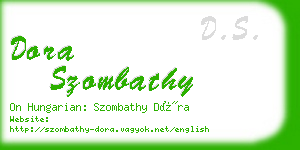 dora szombathy business card